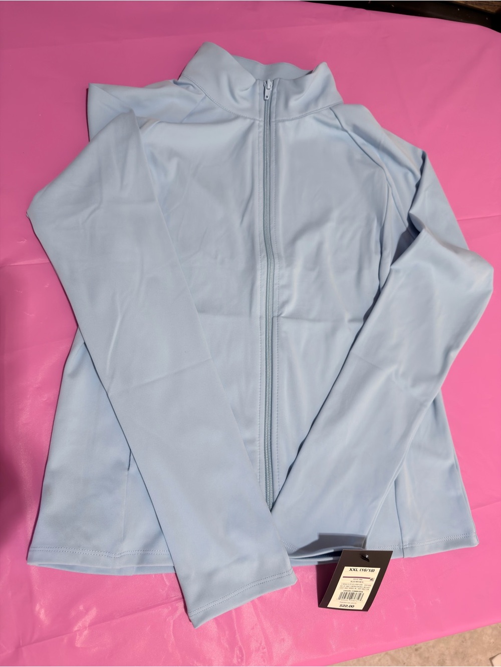 Art Class Teal/ Light Blue Kids Full-Zip Athletic Jacket - XXL (16-18) NWT